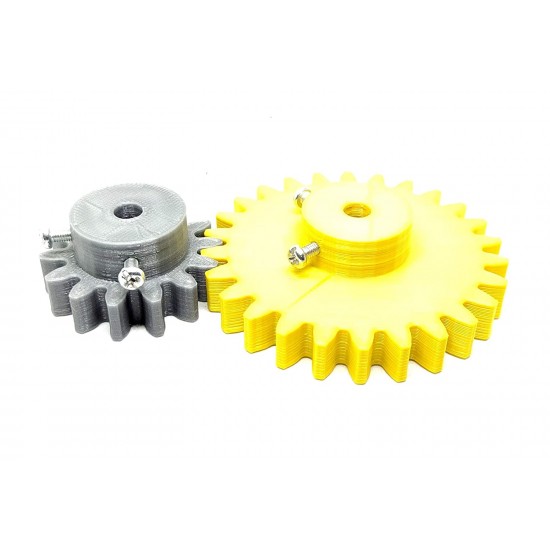 1pcs 3D Printed Plastic Spur Gear 14 Teeth (40mm dia) + 26 Teeth (70mm dia), 10mm Width, 6mm hole for DIY Projects