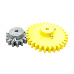 1pcs 3D Printed Plastic Spur Gear 14 Teeth (40mm dia) + 30 Teeth (80mm dia), 10mm Width, 6mm hole for DIY Projects