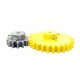 1pcs 3D Printed Plastic Spur Gear 14 Teeth (40mm dia) + 30 Teeth (80mm dia), 10mm Width, 6mm hole for DIY Projects
