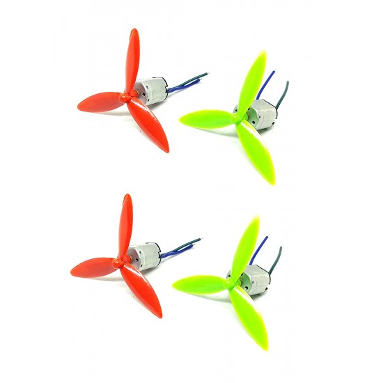 4pcs N20 3.7V Mini Drone Dual Shaft DC Motor 10x12x15mm + 4Pcs 50mm 3 Blade Propeller For Airplane Helicopter Drones Toy Car Robot DIY