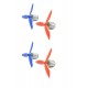 4pcs N20 3.7V Mini Drone Dual Shaft DC Motor 10x12x15mm 6000 RPM with 4Pcs 50mm 3 Blade Propeller For Airplane Helicopter Drones Toy Car Robot DIY