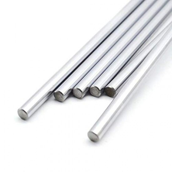 2pcs EN31 Rustproof Steel Smooth Rod 6mm OD 100mm (0.1 mtr) Long for CNC Robotics Machines DIY Projects