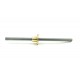 2Pcs 200mm (0.2 mtr) SS304 Threaded Rod M12 12mm OD + M12 nut 1.75mm Pitch 12mm T Nut Brass round Flange Single Nut for 3D Printer CNC Robotics