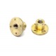 2Pcs 200mm (0.2 mtr) SS304 Threaded Rod M12 12mm OD + M12 nut 1.75mm Pitch 12mm T Nut Brass round Flange Single Nut for 3D Printer CNC Robotics