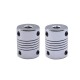2pcs 5mm x 6mm Aluminum Flexible Coupling 5x6 for Nema 17 Z Axis 3D Printer CNC DIY