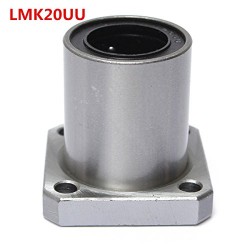 1pcs LMK20UU 20mm Rod Linear Ball Bearing Square Flange for CNC Robotic Machines DIY Project