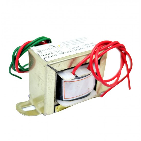 1Pcs 12V 0.5A 500mA 12-0-12 Transformer Copper Winding 220V AC to 12V AC Step Down Power Supply For DIY Projects