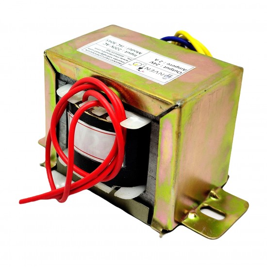 1Pcs 24V 2A 24-0-24 Transformer Copper Winding 220V AC to 24V AC Step Down Power Supply For DIY Projects