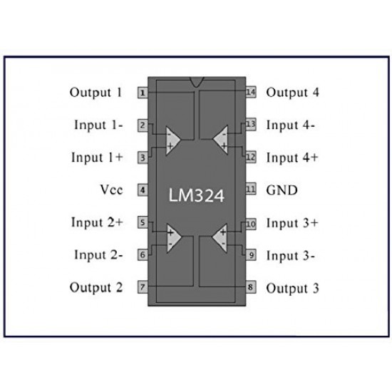 5PCS IC LM324N LM324 DIP14 TI Low Power Quad Op-Amp for DIY Projects