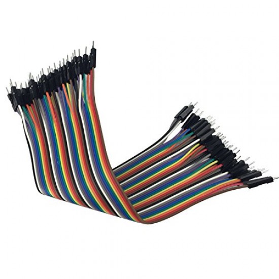 40pcs Dupont 20CM Male To Male Jumper Wire Ribbon Cable for Breadboard DIY