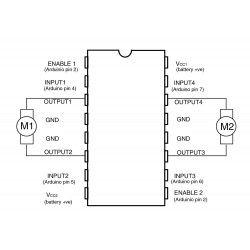 2pcs L293D L293 DIP Push-Pull Four-Channel Motor Driver IC
