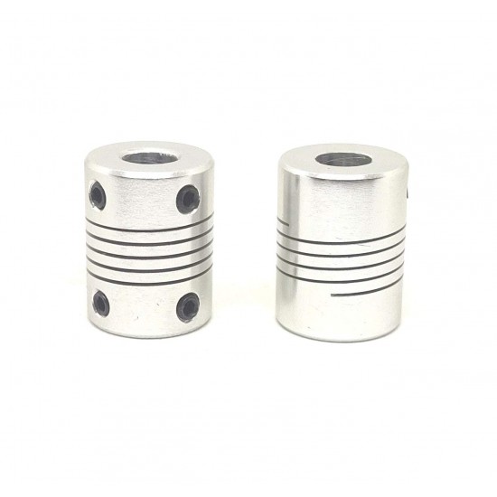 2Pcs 8x8mm Motor Jaw Shaft Coupler Aluminum 8mm Flexible Coupling for Nema 23 3D Printer Z Axis For RepRap