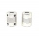 2Pcs 8x8mm Motor Jaw Shaft Coupler Aluminum 8mm Flexible Coupling for Nema 23 3D Printer Z Axis For RepRap