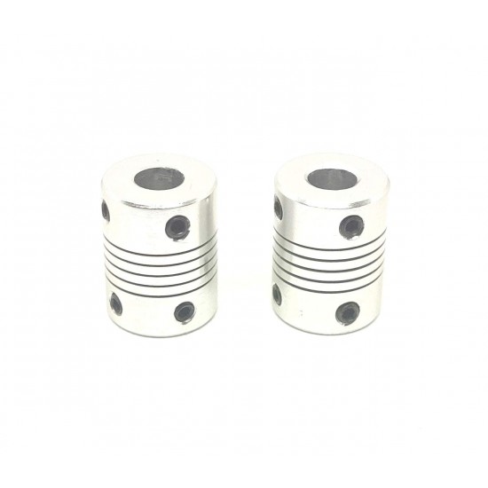 2Pcs 8x8mm Motor Jaw Shaft Coupler Aluminum 8mm Flexible Coupling for Nema 23 3D Printer Z Axis For RepRap