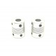 2Pcs 8x8mm Motor Jaw Shaft Coupler Aluminum 8mm Flexible Coupling for Nema 23 3D Printer Z Axis For RepRap