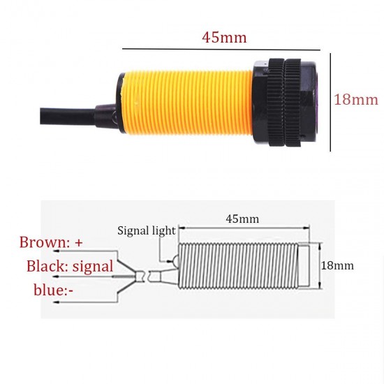 E18-D80NK Infrared Reflectance Sensor Module Proximity Sensor Obstacle Avoidance Detection Sensor 5V Switch Detect 3-80cm