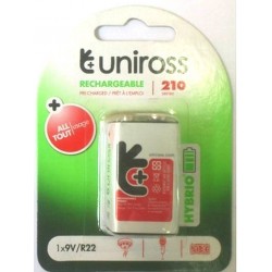 9V 200mah Uniross 210 Series NiMH Rechargeable Battery Home Toys Cordless Phone DIY