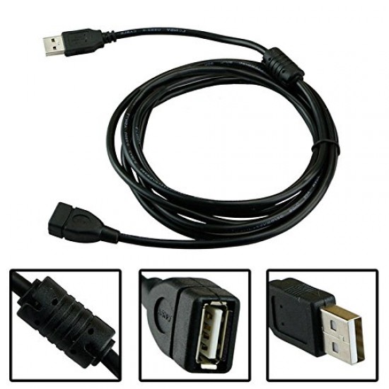 16 Ft 5 mtr USB 2.0 MALE to FEMALE Extension Cable Cord Extender for PC Notebook