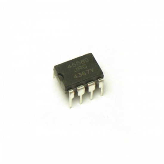 5pcs JRC4558 - Dual high Gain Operational Amplifier - DIP-8