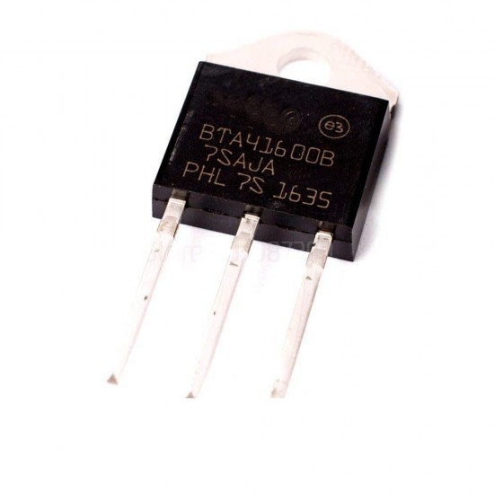 1pcs BTA41-600B BTA41-600 BTA41 40A, 600V, TRIAC, Gate Trigger 1.3V 100mA, Through Hole, 3-Pin