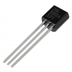 10Pcs 2N3904 BJT Bipolar Single Transistor, NPN, 40 V, 300 MHz, 625 mW, 200 mA, 300 hFE