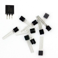 10Pcs 2N5551 BJT Bipolar Single Transistor, NPN, 160 V, 150 MHz, 625 mW, 600 mA, 80 hFE