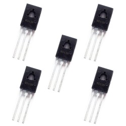 5Pcs BD140 Bipolar (BJT) Single Transistor, General Purpose, PNP, 80 V, 12.5 W, 1.5 A, 40 hFE