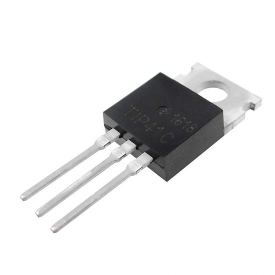 2Pcs TIP41C Bipolar (BJT) Single Transistor, NPN, 100 V, 65 W, 6 A, 75 hFE