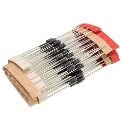 50Pcs 1N4007 Standard Recovery Diode, 1000V, 1 A, Single, 480 mV, 30 A Rectifier Diode Set
