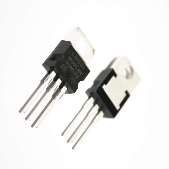 5Pcs LM7915CT Fixed LDO Voltage Regulator, 7915, 35V to -17.5V, 1.1V Dropout, 15Vout, 1.5Aout, TO-220-3