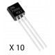 10Pcs 2N7000 MOSFET Transistor, N Channel, 200 mA, 60 V, 1.2 ohm, 10 V, 2.1 V