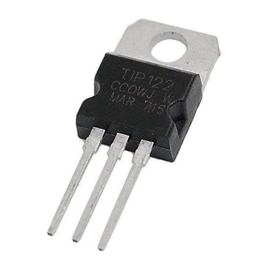 5Pcs TIP122 Bipolar (BJT) Single Transistor, Darlington, NPN, 100 V, 65 W, 5 A, 1000 hFE