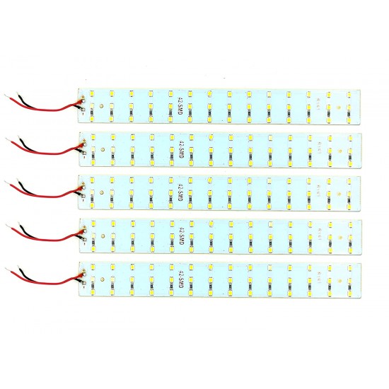 5Pcs 12V 15W 2835 LED Strip White Color 42 SMD LED Plate 200x25x2.5mm High Power Ultra Bright