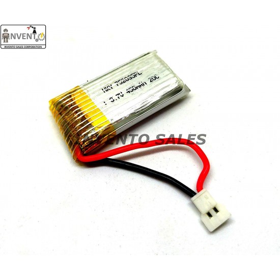 LiPo 3.7V 450 mAh 20C Lithium Polymer Battery 1 cell for mini drones Quadcopter Helipcopter Airoplane RC Plane