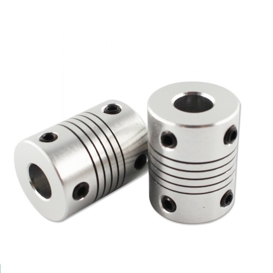 2pcs 5 x 8mm Aluminium Flexible Coupling for Nema 17 Z Axis 3D Printer CNC DIY