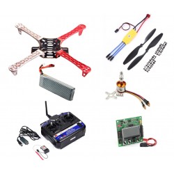 F450 Quadcopter Complete DIY Kit 1400KV BLDC KK2.1.5 30A ESC 1045 Propeller Unassembled